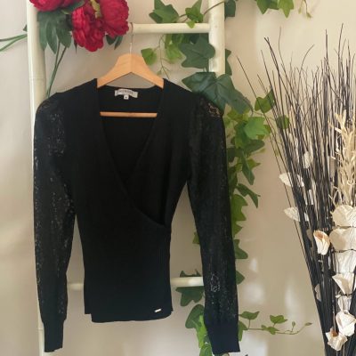Pull dentelle noir Morgan, Taille 38/40