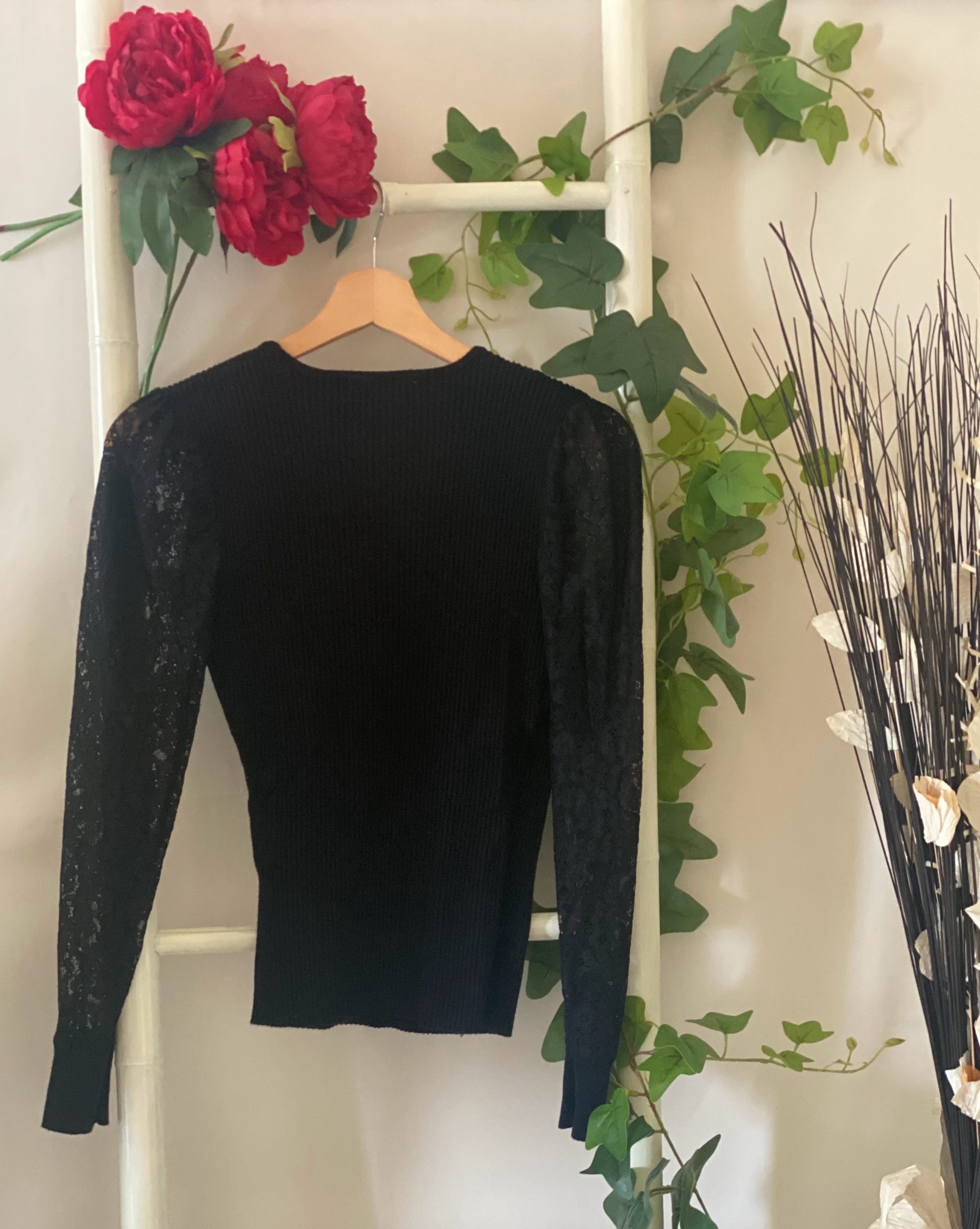 Pull dentelle noir Morgan, Taille 38/40 – Image 2