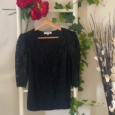 Pull dentelle noir Morgan, Taille 38/40